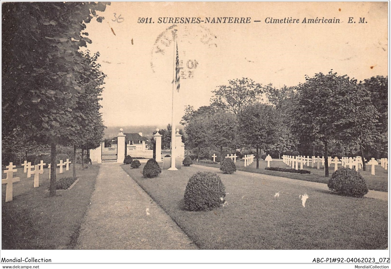 ABCP1-92-0037 - SURESNES-NANTERRE - Cimetière Américain - Nanterre