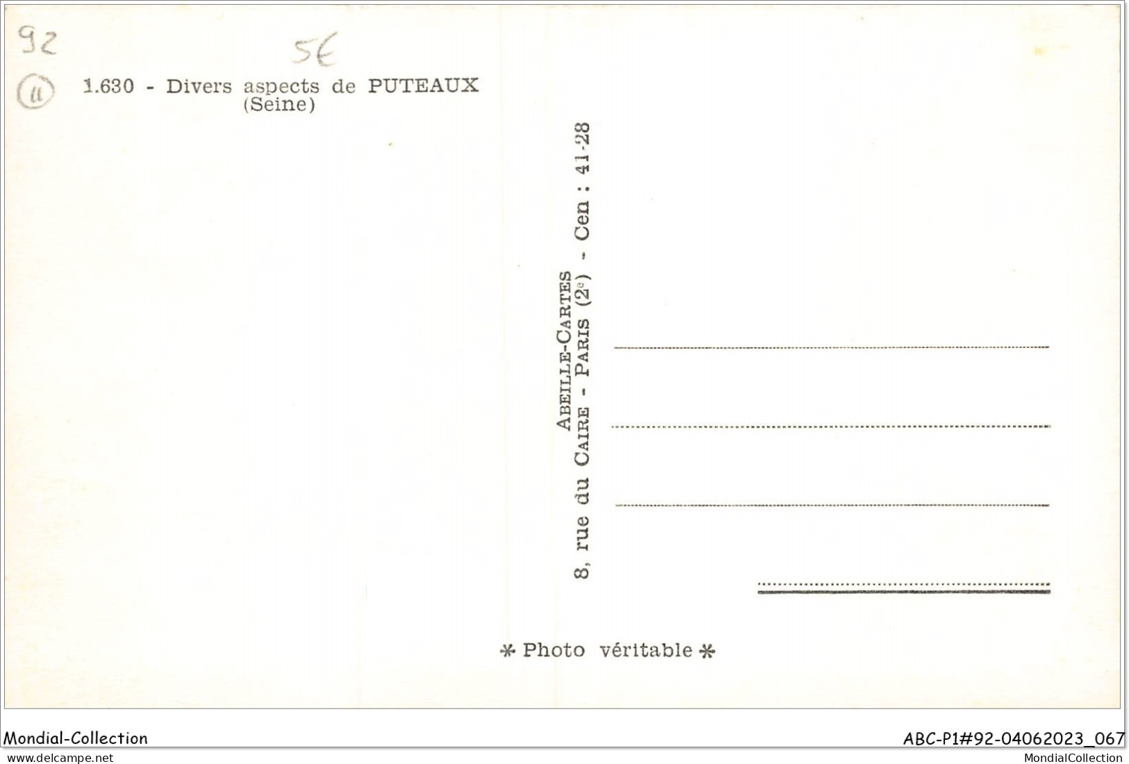 ABCP1-92-0034 - Divers Aspects - PUTEAUX  - Puteaux