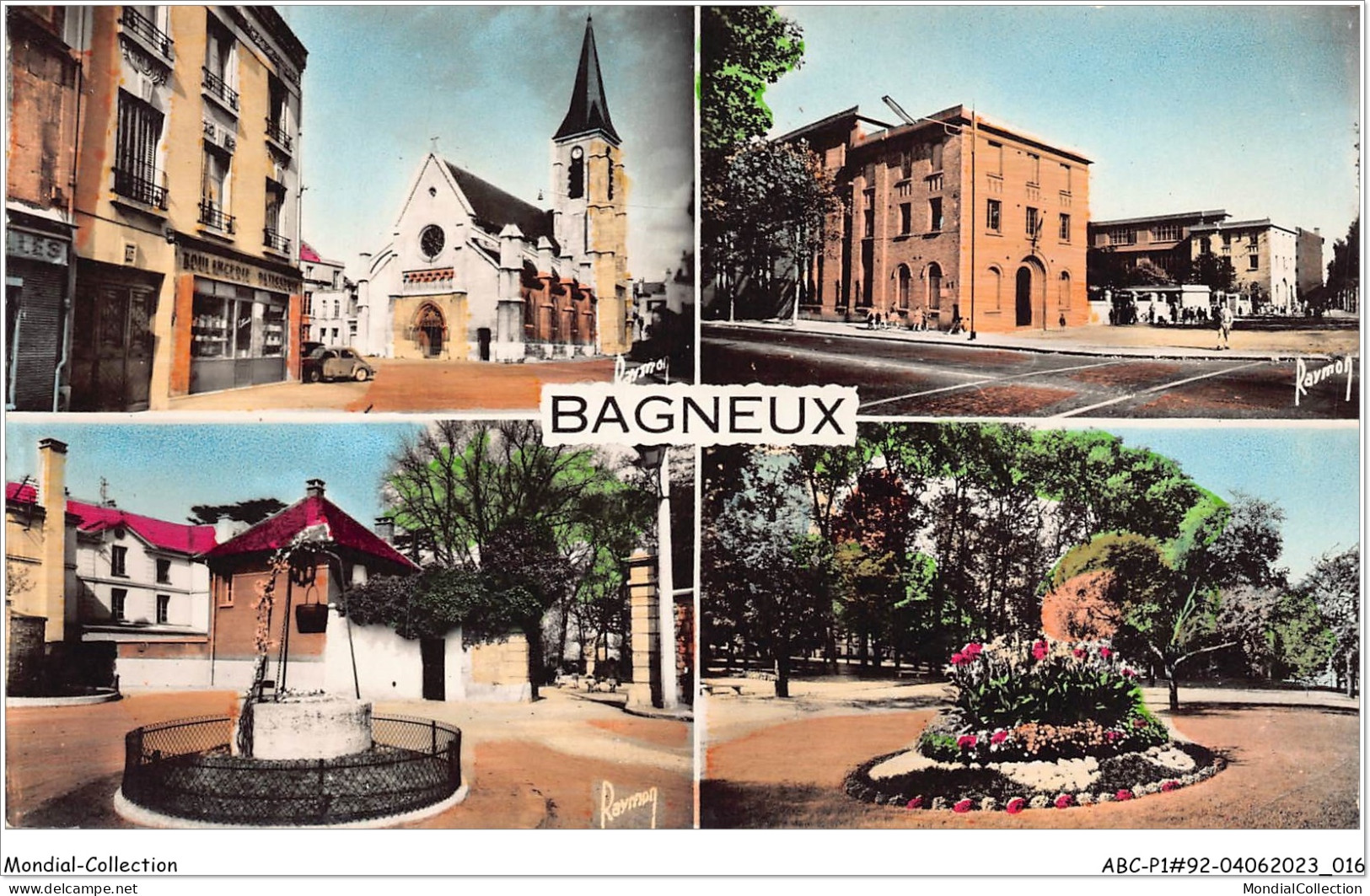 ABCP1-92-0009 - BAGNEUX - L'Eglise - Les Ecoles - Le Puits - Le Square - Bagneux