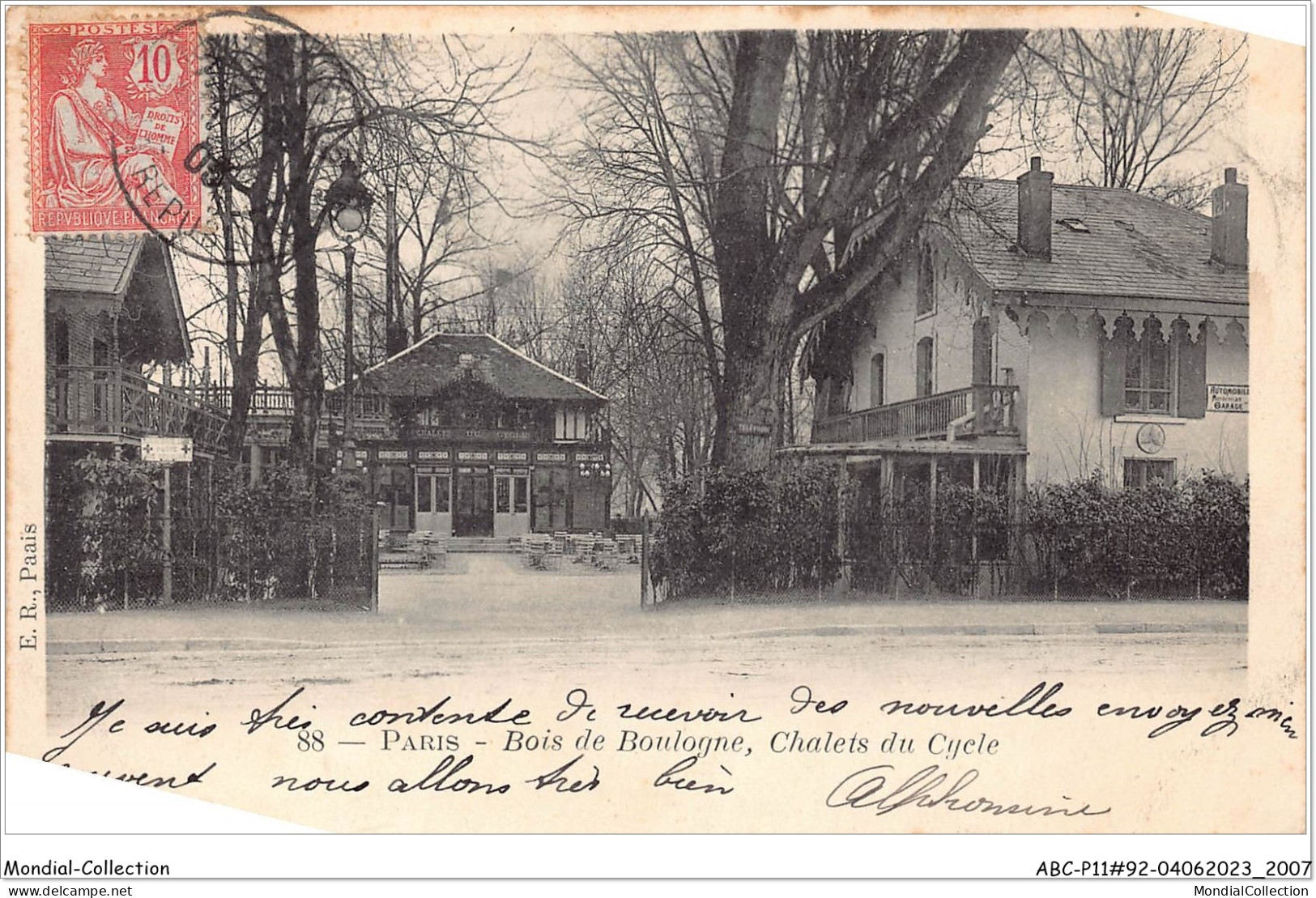 ABCP11-92-0980 - BOIS DE BOULOGNE- Chalet Du Cycle - Boulogne Billancourt