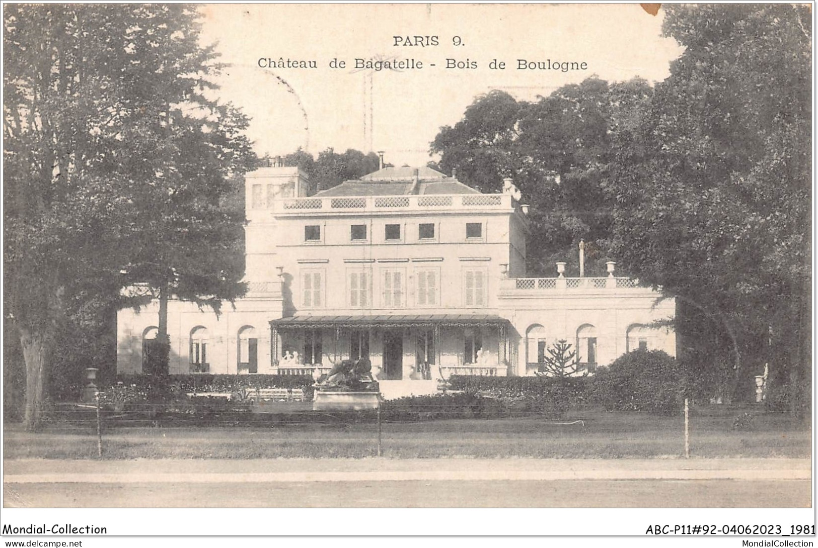 ABCP11-92-0967 - Château De BAGATELLE - BOIS DE BOULOGNE - Boulogne Billancourt