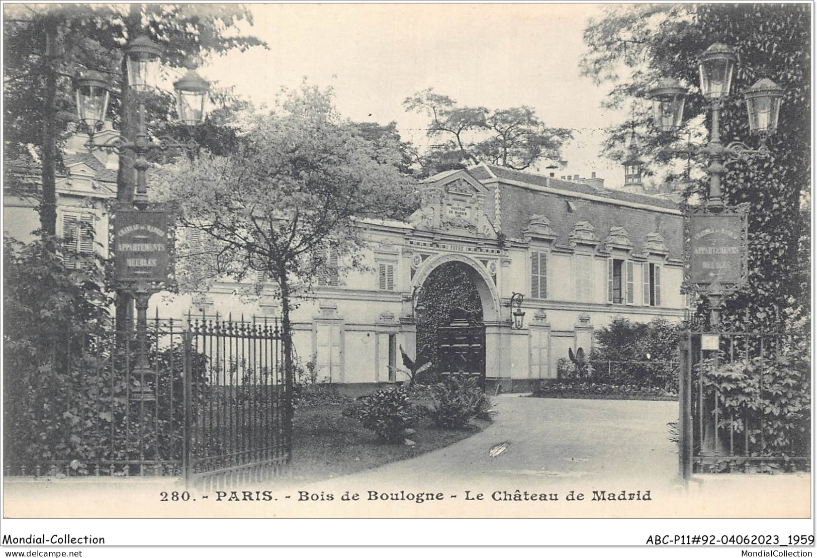 ABCP11-92-0956 - PARIS - BOIS DE BOULOGNE- Le Château De Madrid - Boulogne Billancourt