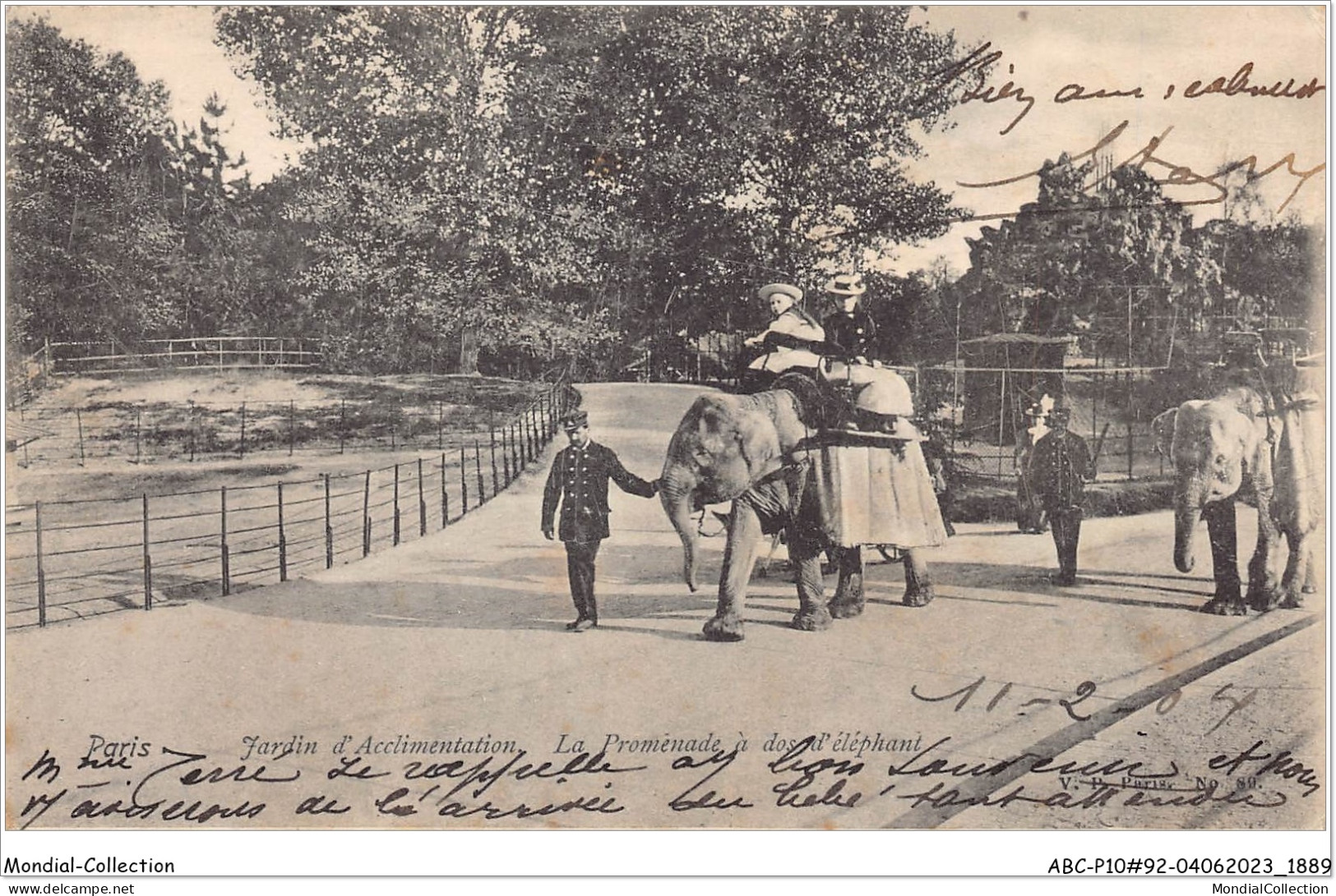 ABCP10-92-0921 - PARIS - Jardin D'Acclimentation - La Promenade à Dos D'éléphant - Boulogne Billancourt