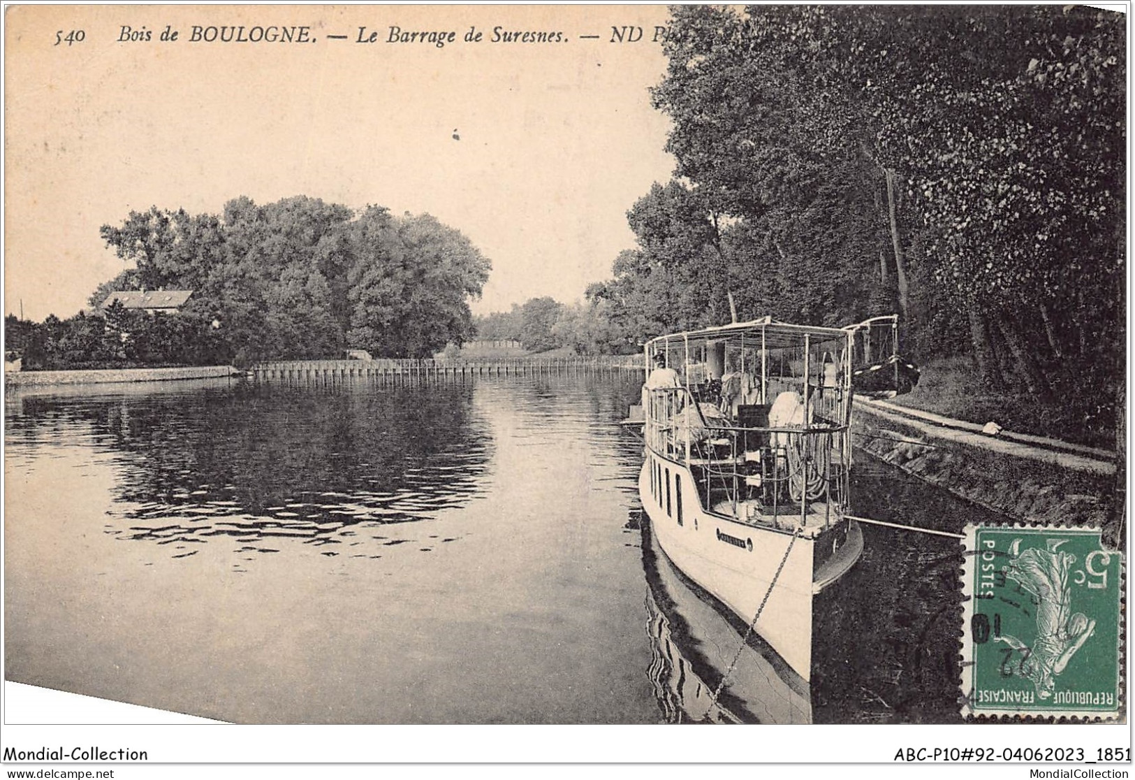 ABCP10-92-0902 - BOIS DE BOULOGNE- Le Barrage De Suresnes - Boulogne Billancourt