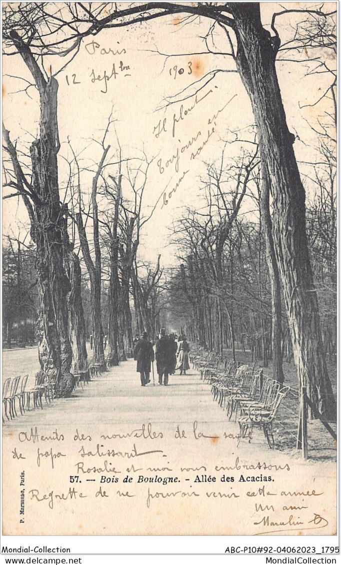 ABCP10-92-0874 - BOIS DE BOULOGNE- Allée Des Acacias - Boulogne Billancourt