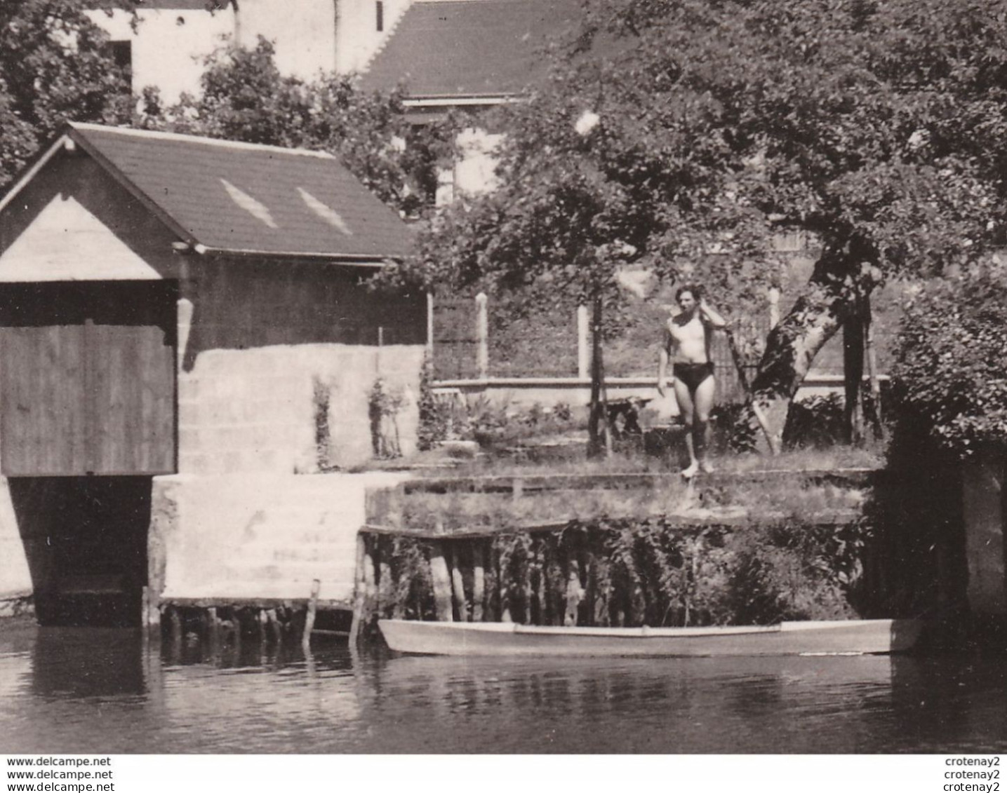 41 TROO Vers Montoire Sur Le Loir Le Côteau De VAUCHALONS VOIR ZOOM Jeune Homme En Maillot De Bain Barques Lavoir - Montoire-sur-le-Loir