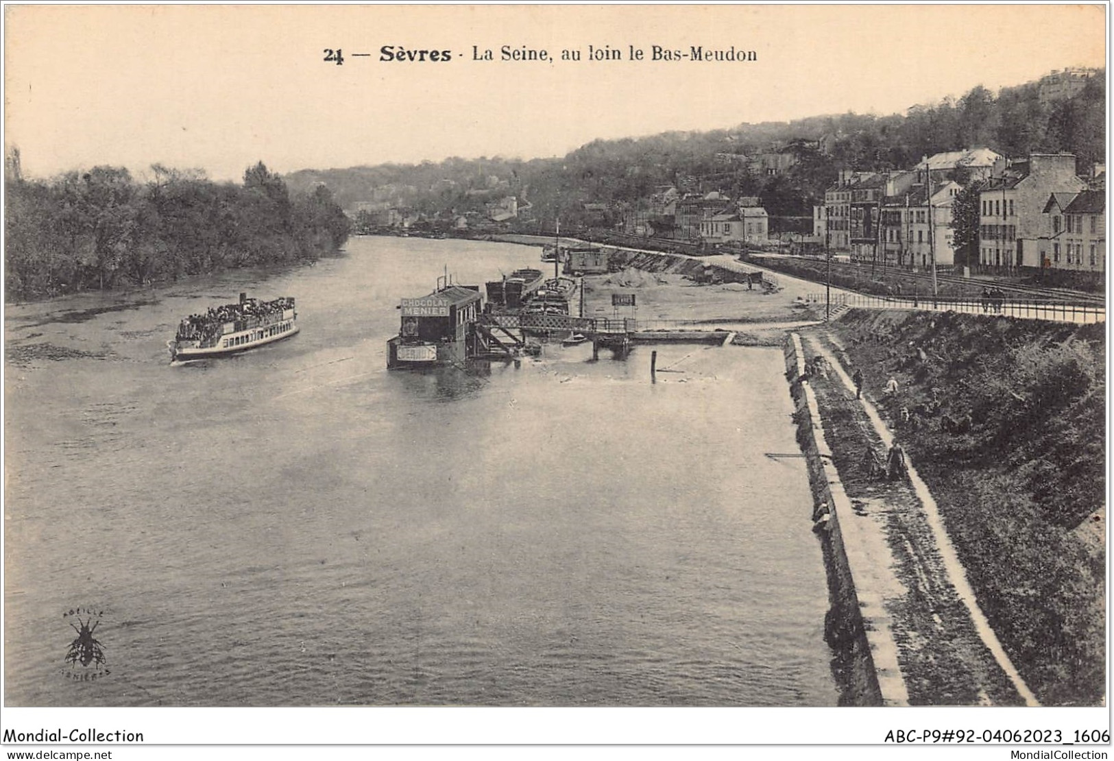 ABCP9-92-0780 - SEVRES - La Seine - Au Loin Le Bas-MEUDON - Sevres