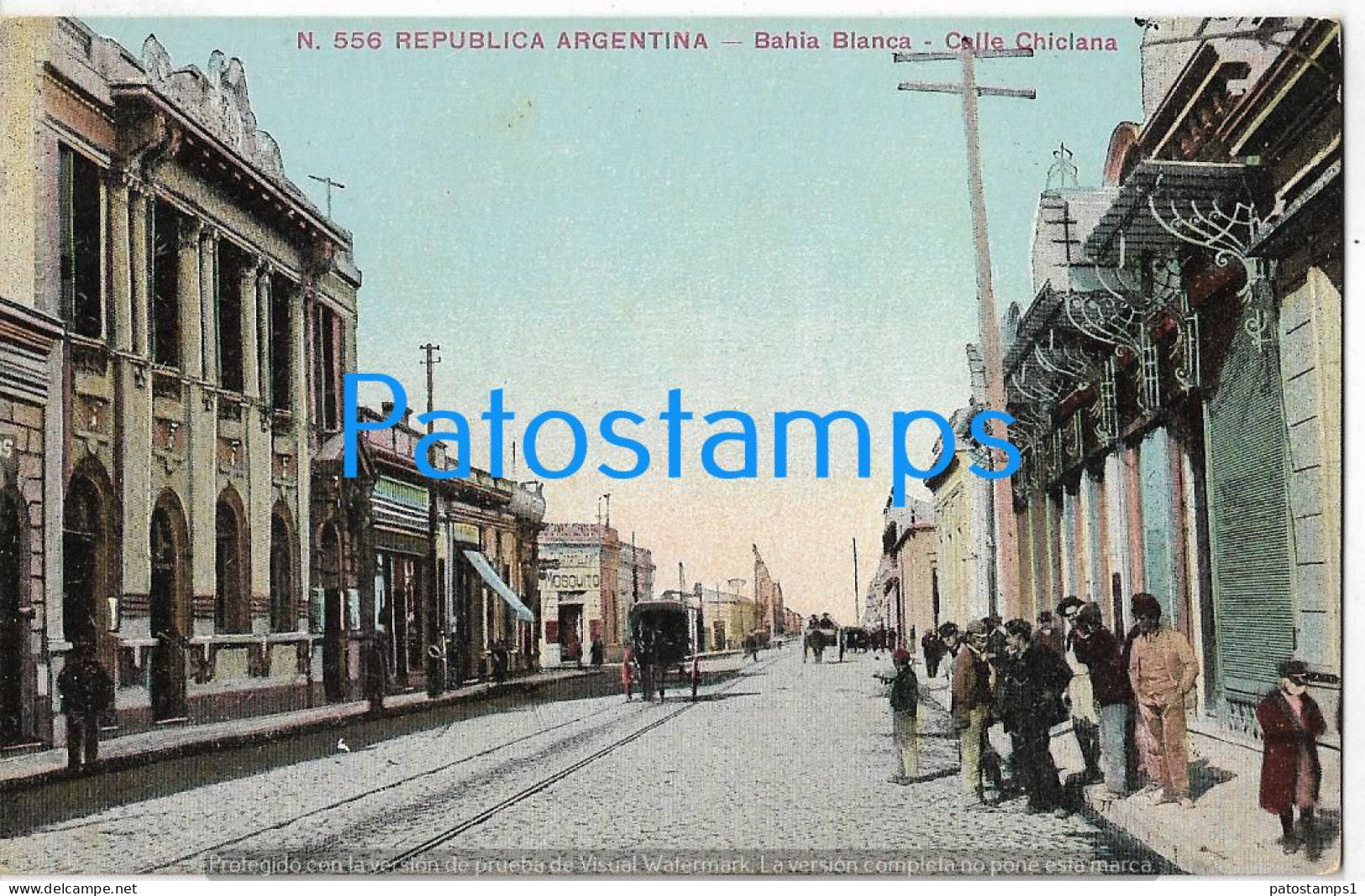 227755 ARGENTINA BUENOS AIRES BAHIA BLANCA STREET CALLE CHICLANA POSTAL POSTCARD - Argentinië