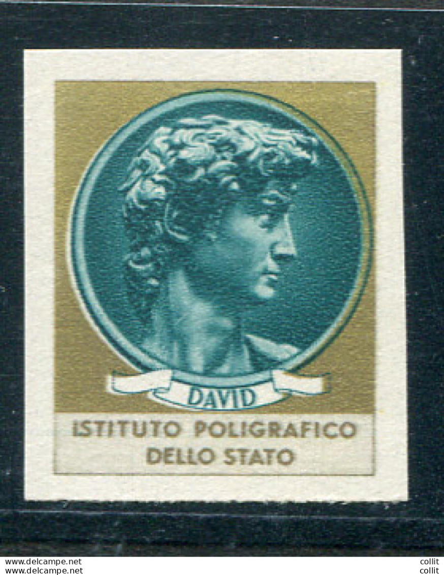 David Di Michelangelo, Prova Non Dentellata Stampata In Verde E Oro - Errors And Curiosities