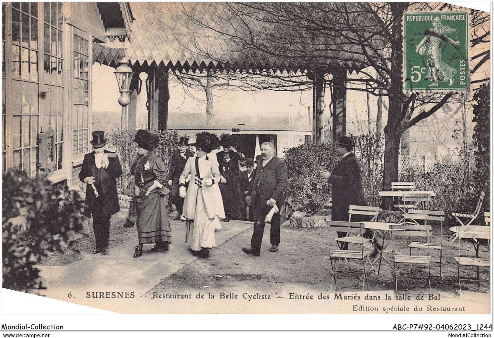 ABCP7-92-0600 - SURESNES - Restaurant De La Belle Cycliste - Entrée Des Mariés Dans La Salle De Bal - Suresnes