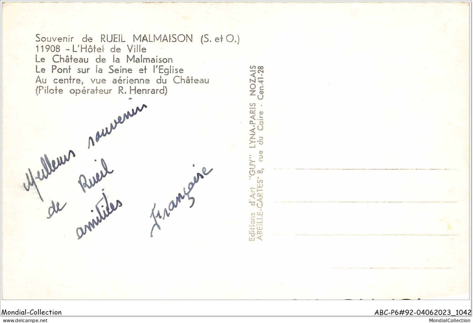 ABCP6-92-0498 - Souvenir De RUEIL-MALMAISON - Rueil Malmaison