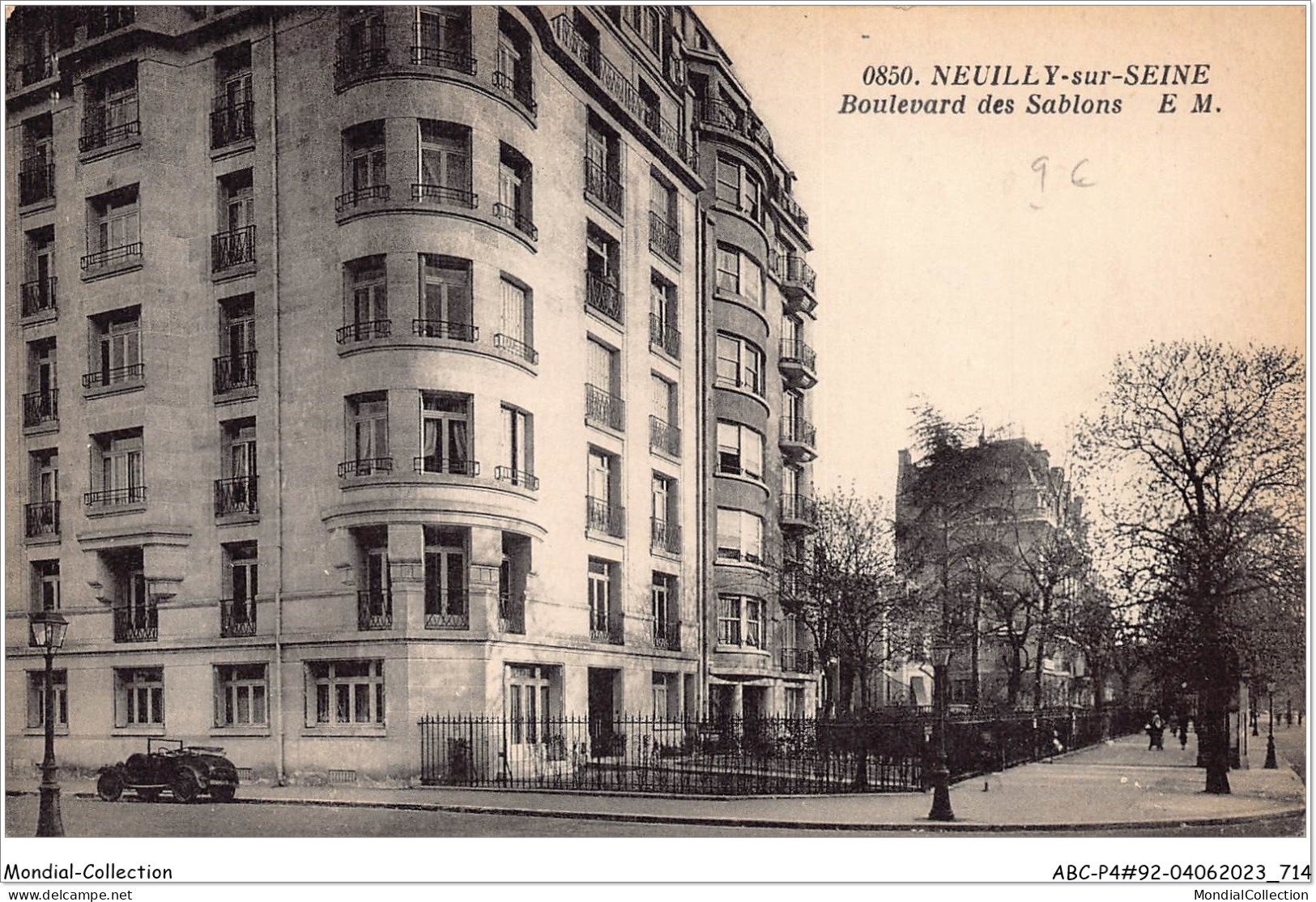 ABCP4-92-0334 - NEUILLY-SUR-SEINE - Boulevard Des Sablons - Neuilly Sur Seine