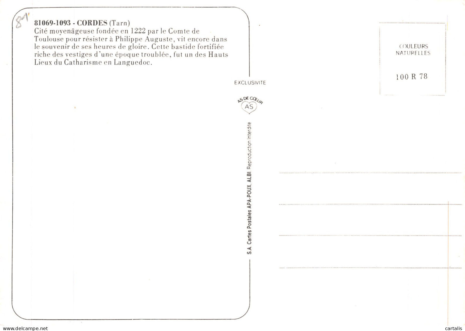 81-CORDES-N° 4411-D/0025 - Cordes