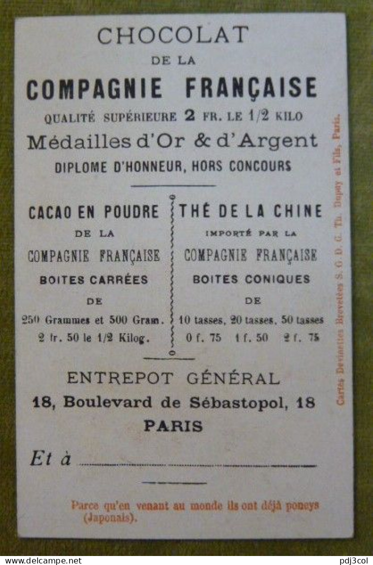 Lot de 10 chromos - Chocolat de la Cie Française - Scènes d'enfants humoristiques légendées, fonds or