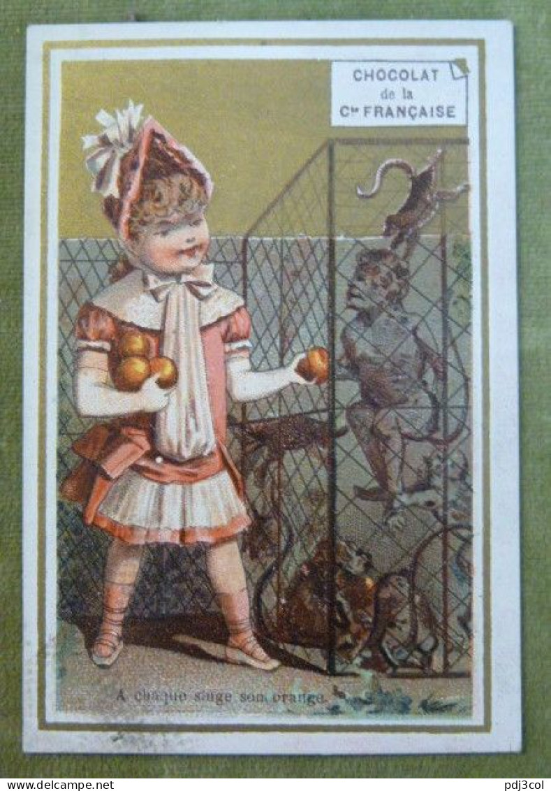 Lot de 10 chromos - Chocolat de la Cie Française - Scènes d'enfants humoristiques légendées, fonds or