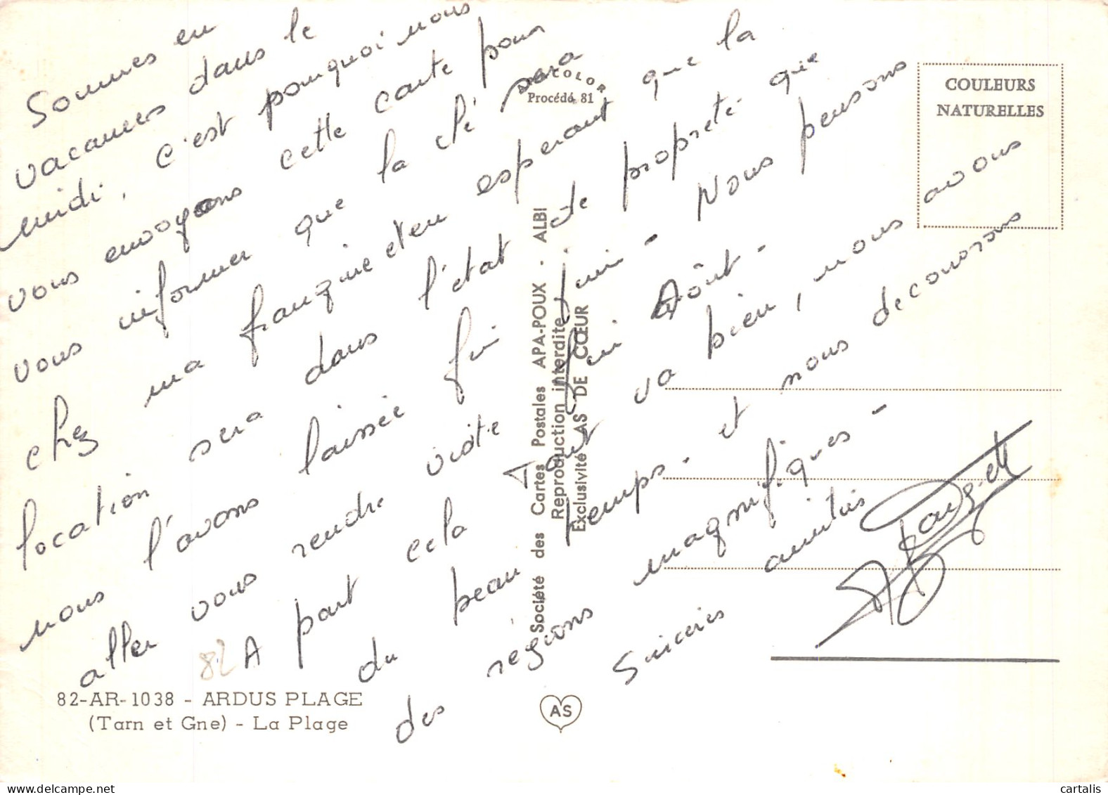 82-ARDUS PLAGE-N° 4411-C/0081 - Otros & Sin Clasificación