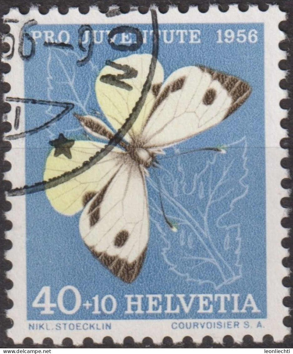 1956 Schweiz Pro Juventute ° Zum:CH J167,Yt:CH 585, Mi:CH 636, Kohlweissling, Schmetterling, Insekten - Usati