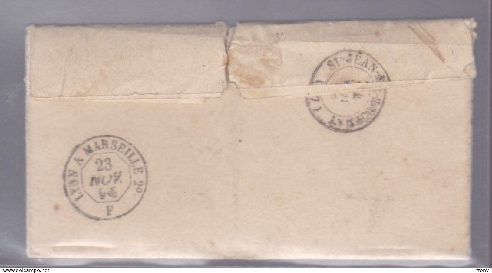 Un Timbre Napoléon III   N° 14  20 C Bleu   Sur Lettre  1856     Destination Mespaul  ( Isère ) - 1853-1860 Napoléon III.