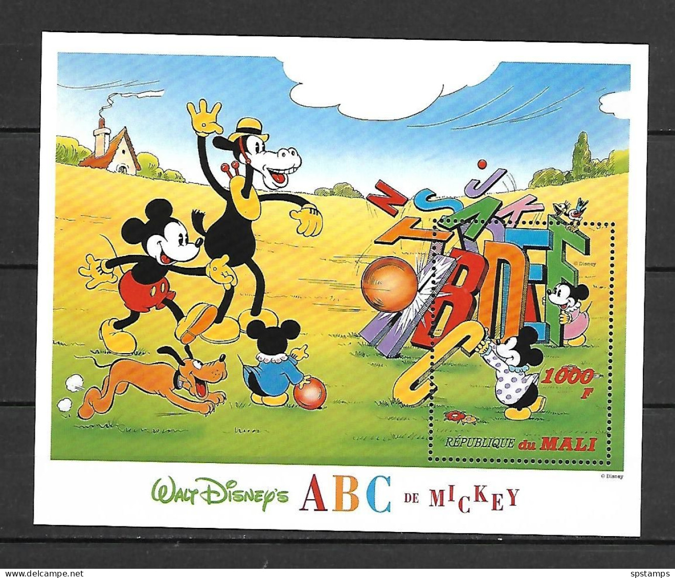Disney Mali 1996 Mickey ABC MS #2 MNH - Disney