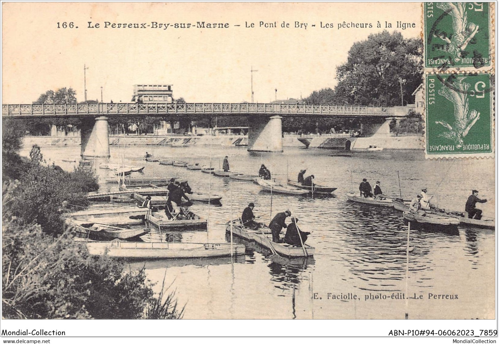 ABNP10-94-0859 - LE PERREUX - BRY - Sur Marne - Le Pont De BRY - Les Pecheurs A La Ligne - Le Perreux Sur Marne