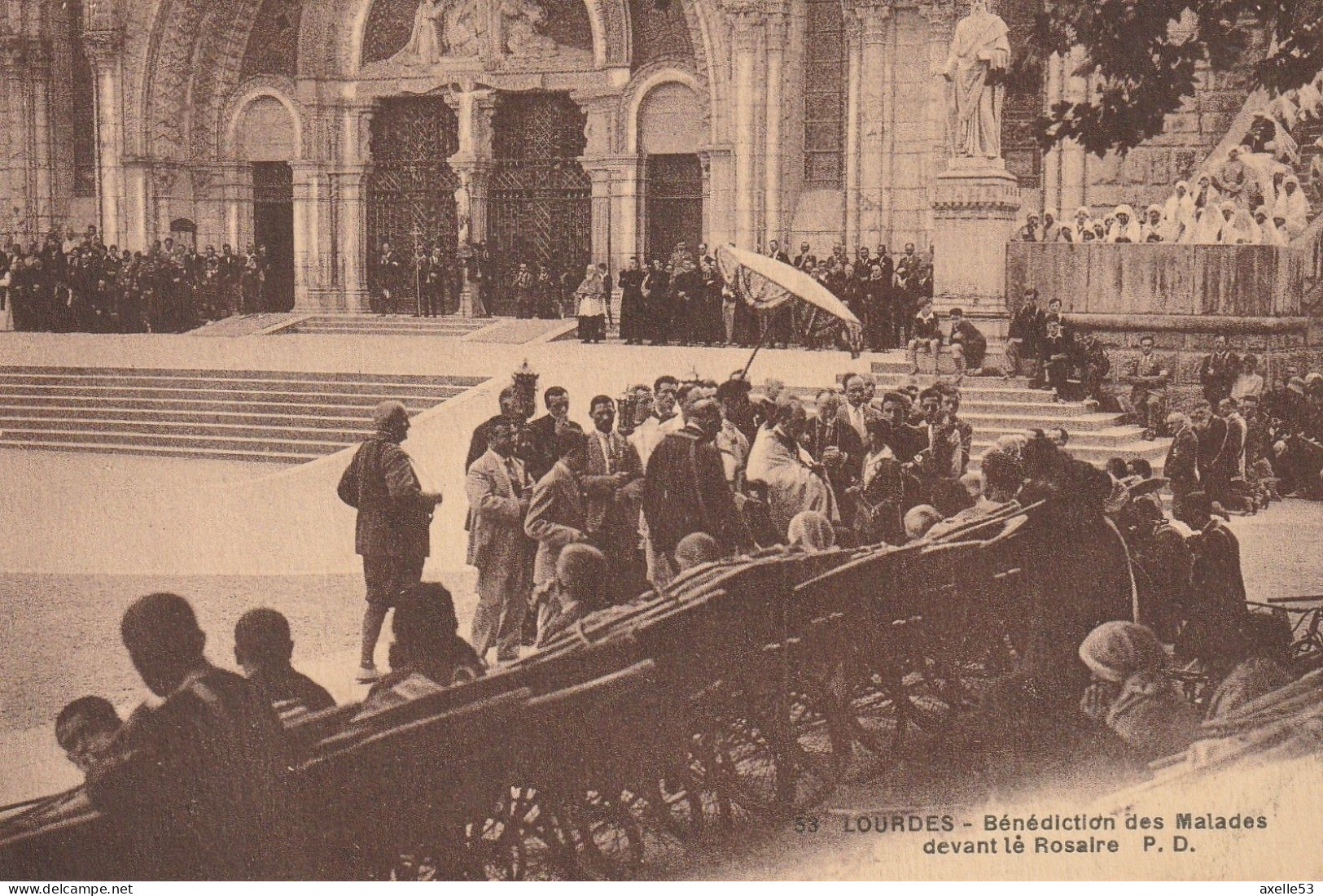 Lourdes 65 (10216) Bénédiction Des Malades Devant Le Rosaire - Lourdes