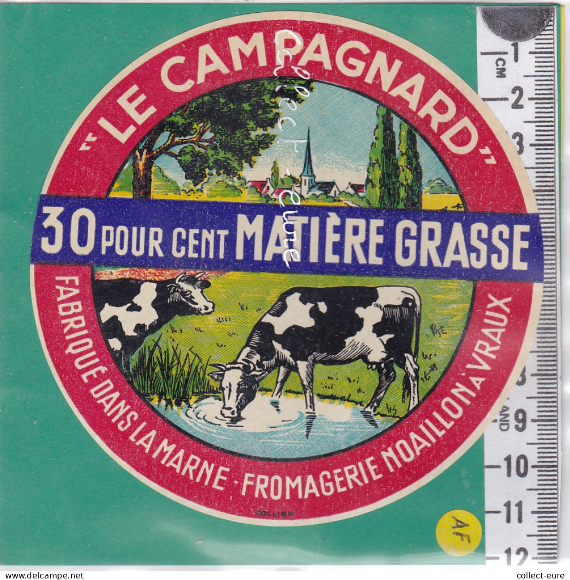 C1193 FROMAGE LE CAMPAGNARD NOAILLON  VRAUX MARNE 30 % - Quesos