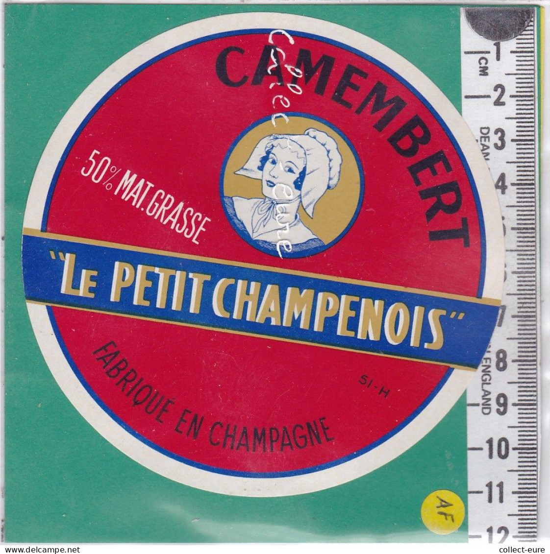 C1197 FROMAGE BLAISE SOUS ARZILLIERES  MARNE LE PETIT CHAMPENOIS COIFFE - Käse