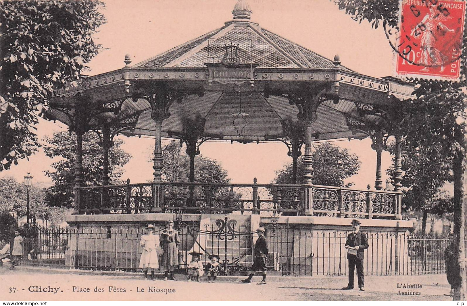 Clichy - Place Des Fetes - Kiosque   -  CPA °J - Clichy