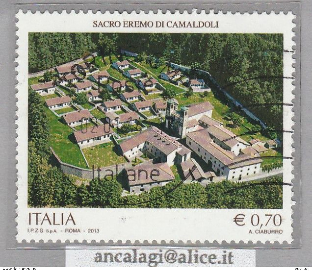 USATI ITALIA 2013 - Ref.1244 "ABBAZIA EREMO DI CAMALDOLI" 1 Val. - - 2011-20: Used