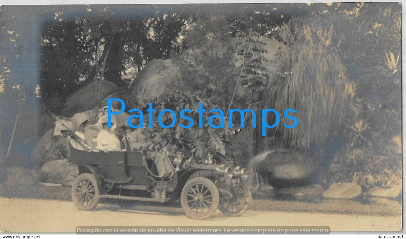 227758 REAL PHOTO AUTOMOBILE OLD CAR WOMAN'S AND DRIVER NO POSTAL POSTCARD - Photographie