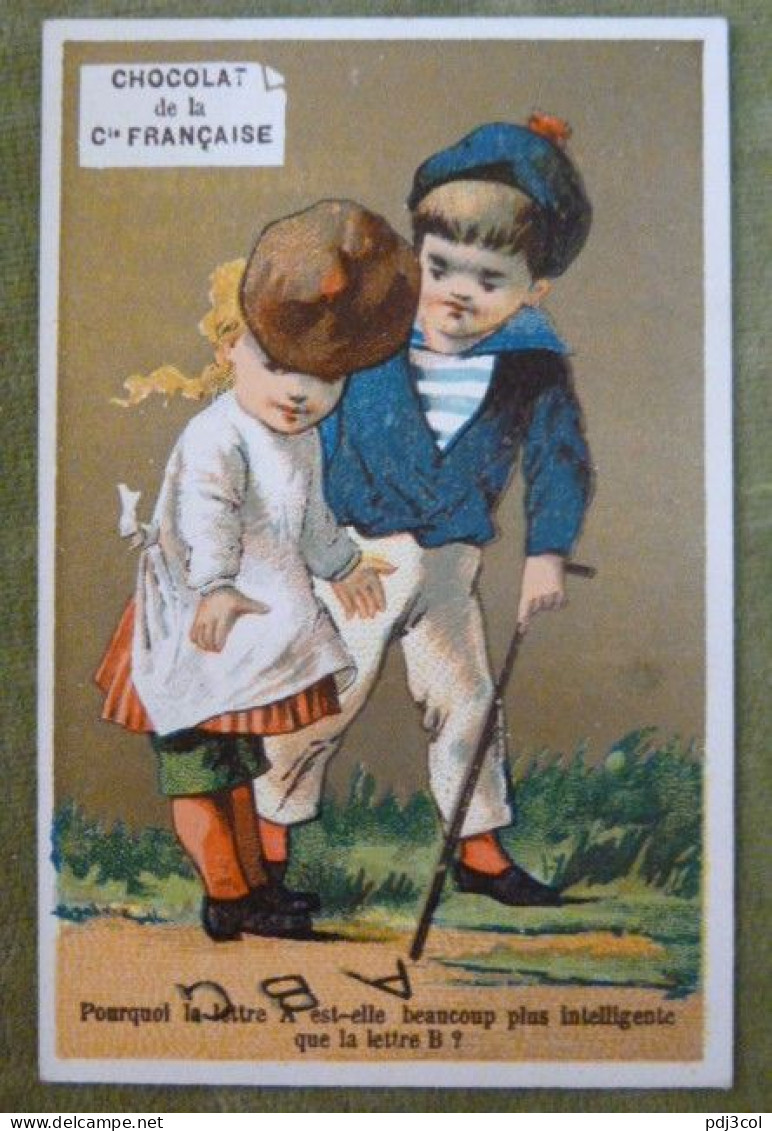 Lot de 5 chromos - Chocolat de la Cie Française - Scènes d'enfants humoristiques