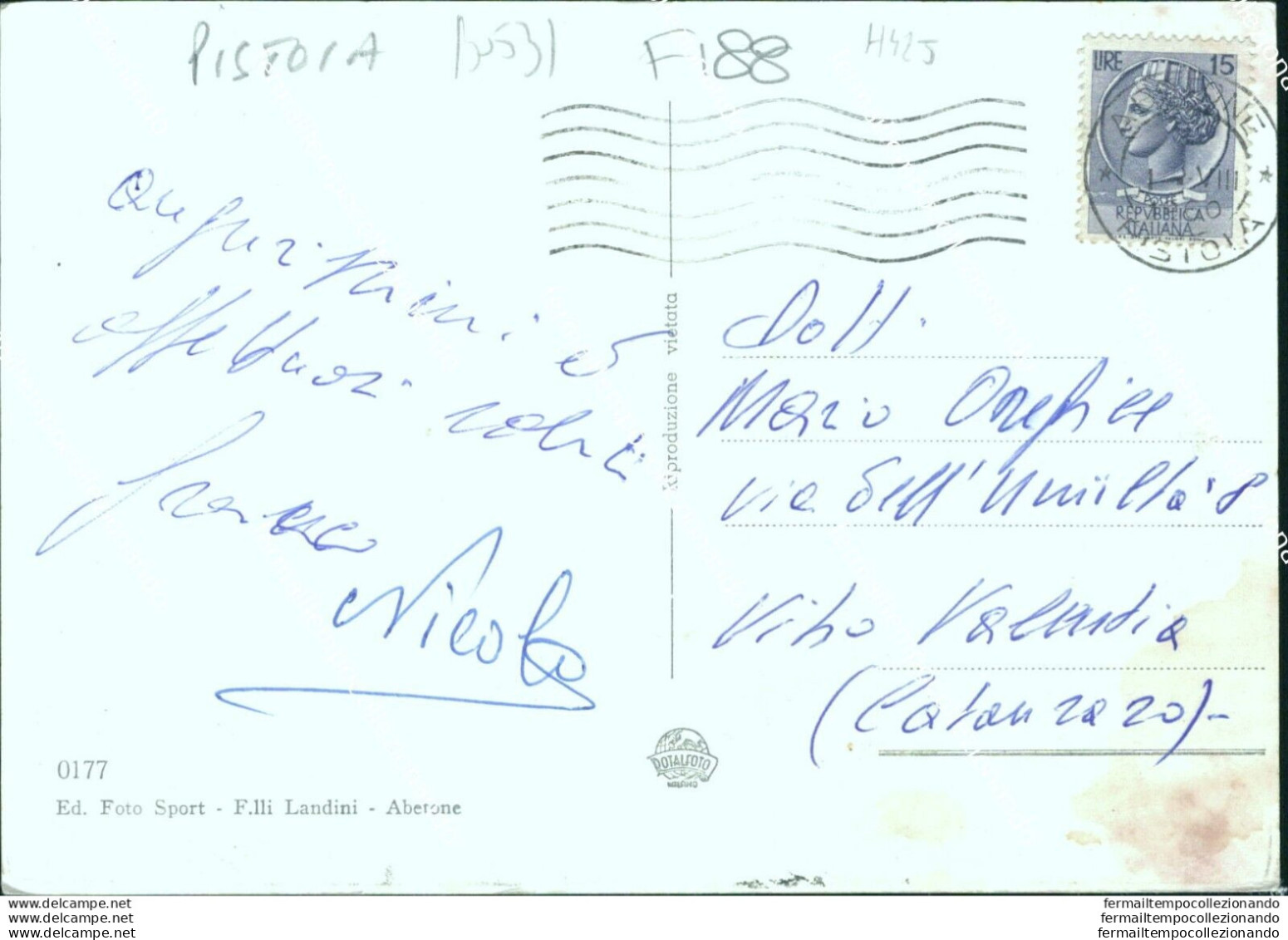 Bo531 Cartolina Abetone Provincia Di Pistoia - Pistoia