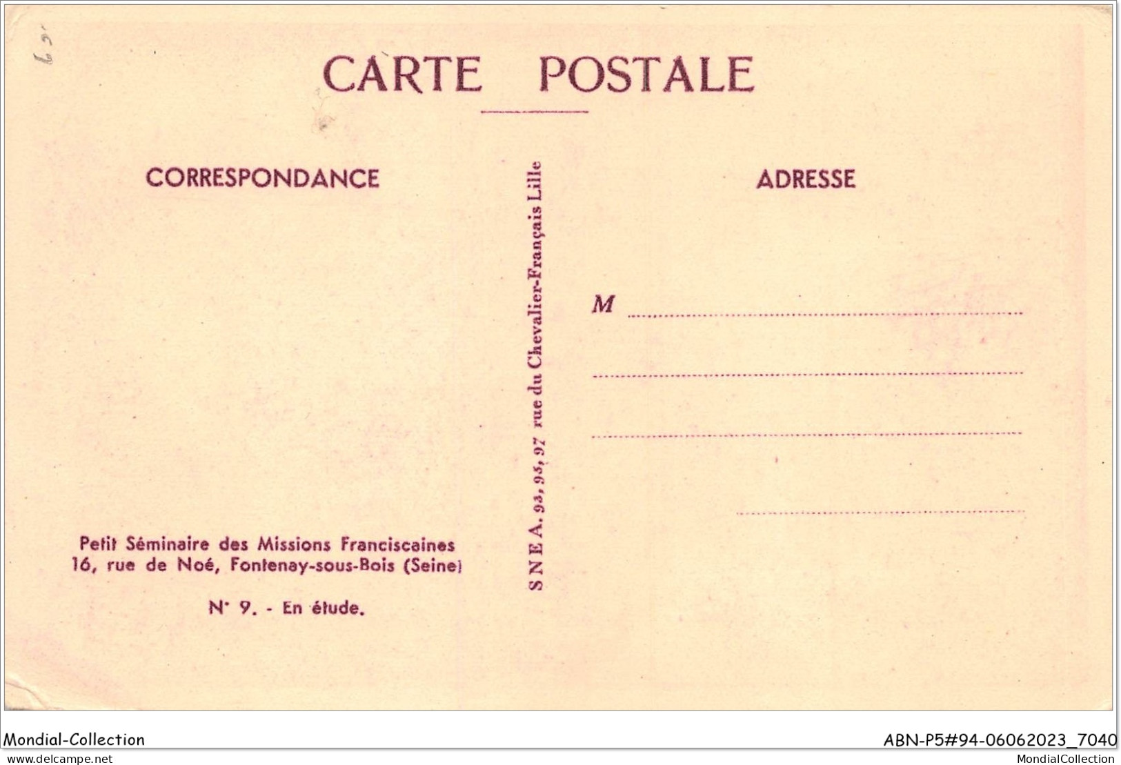 ABNP5-94-0448 - FONTENAY-SOUS-BOIS - En Etude - Fontenay Sous Bois