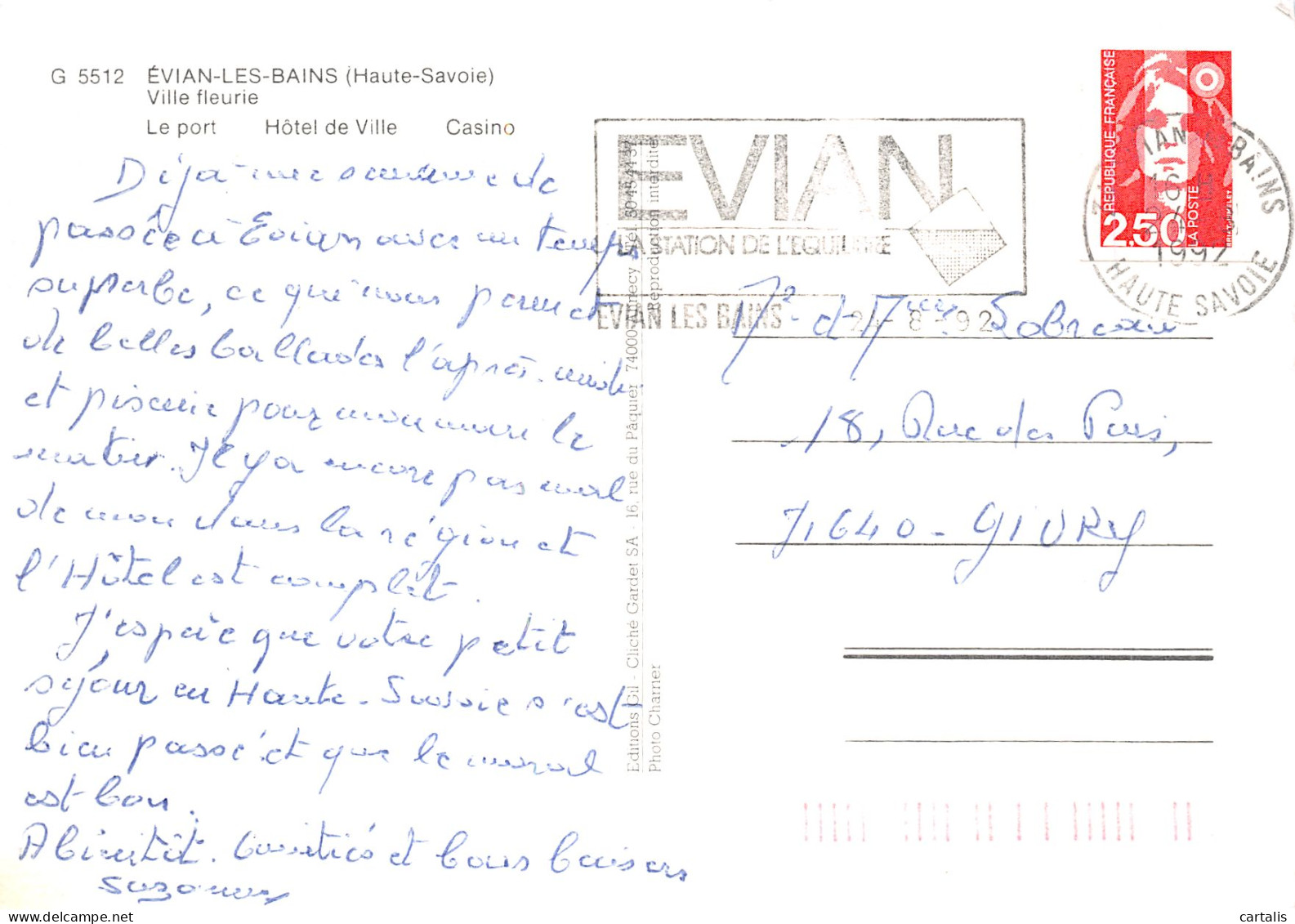 74-EVIAN LES BAINS-N° 4412-D/0349 - Evian-les-Bains