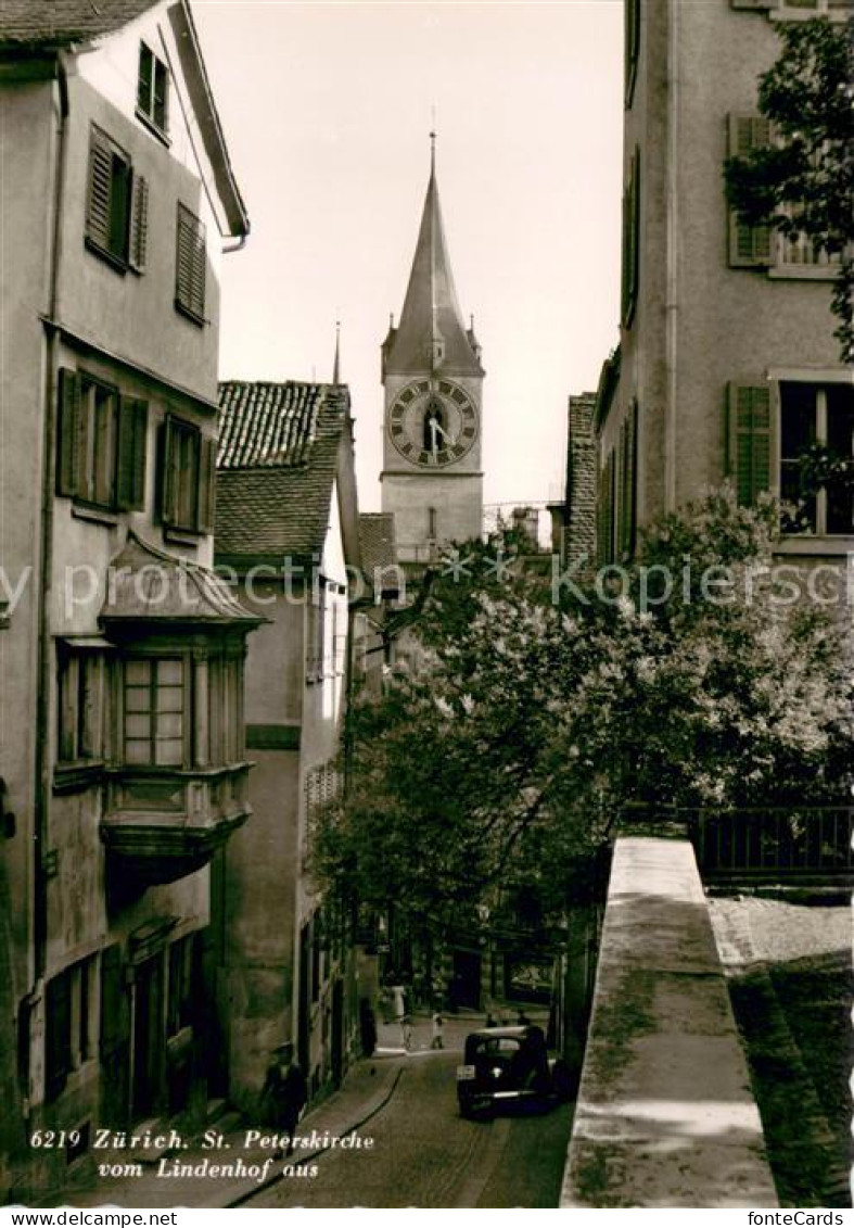 13623273 Zuerich ZH St Peterskirche Vom Lindenhof Aus Zuerich ZH - Autres & Non Classés