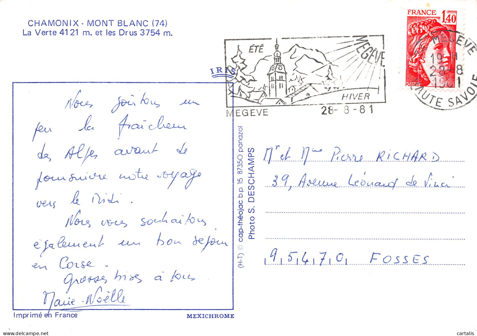 74-CHAMONIX MONT BLANC-N° 4412-C/0193 - Chamonix-Mont-Blanc