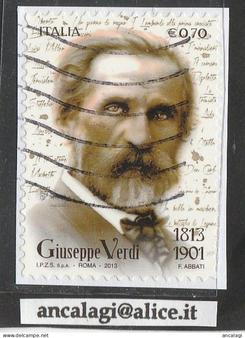 USATI ITALIA 2013 - Ref.1245 "GIUSEPPE VERDI" 1 Val. - - 2011-20: Usados