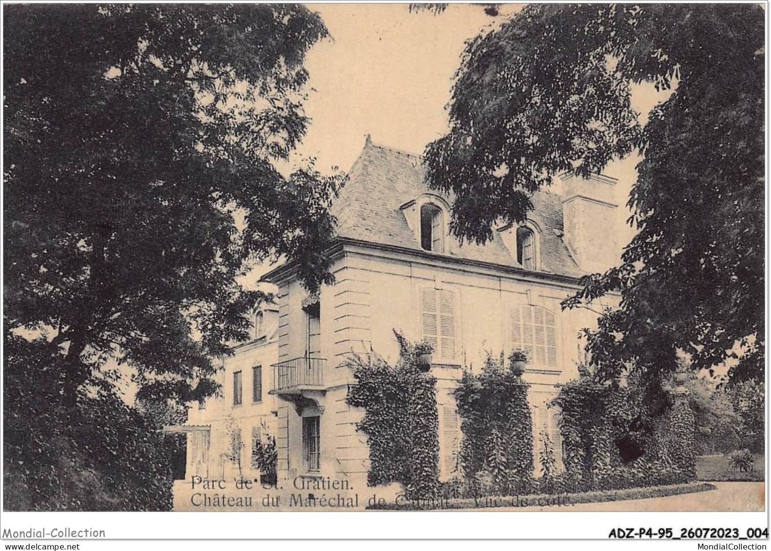 ADZP4-95-0272 - Parc De ST-GRATIEN - Château Du Maréchal De Carmat - Vue De Côté - Saint Gratien