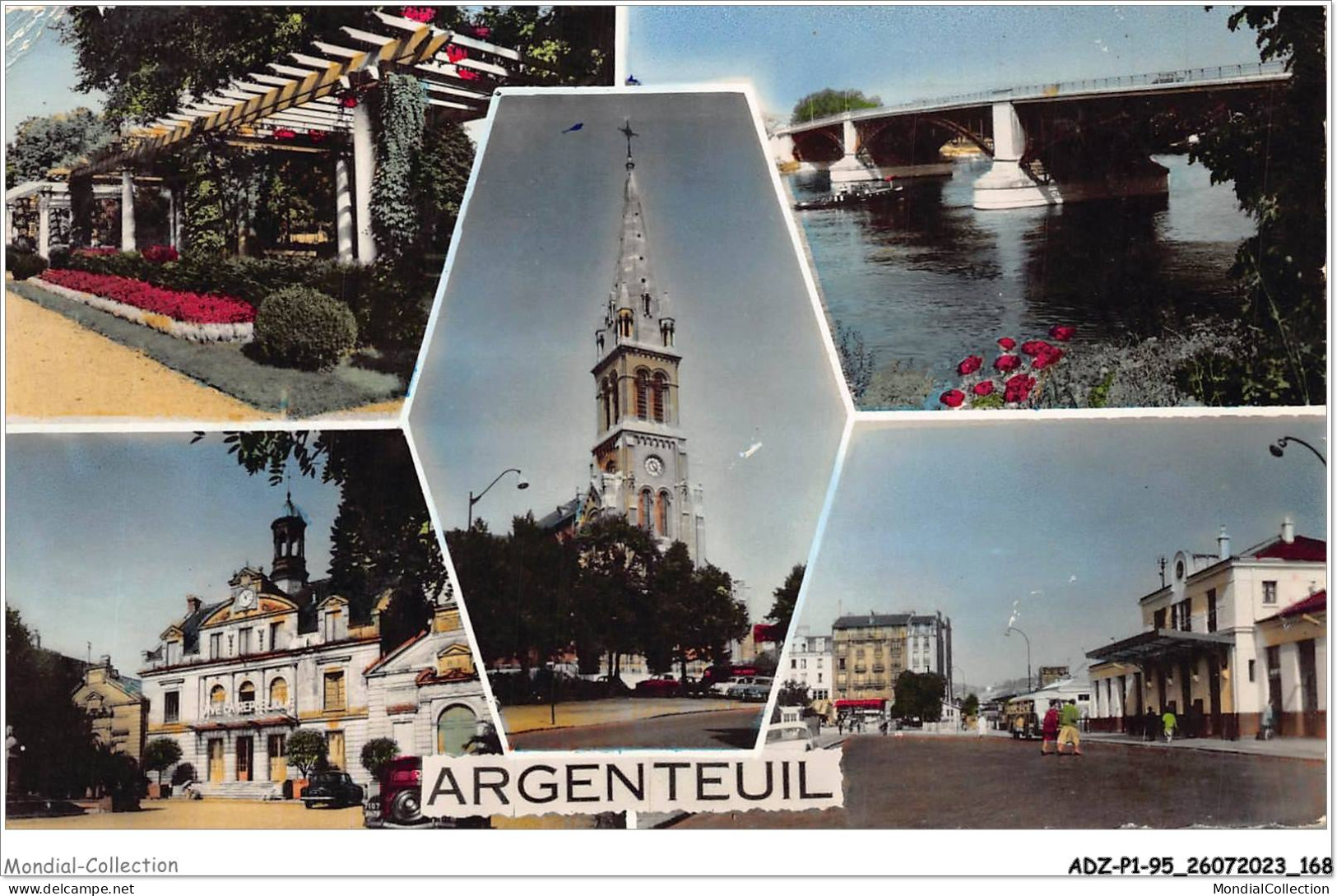 ADZP1-95-0085 - ARGENTEUIL - Le Square - Le Pont - L'église - La Mairie - La Gare - Argenteuil