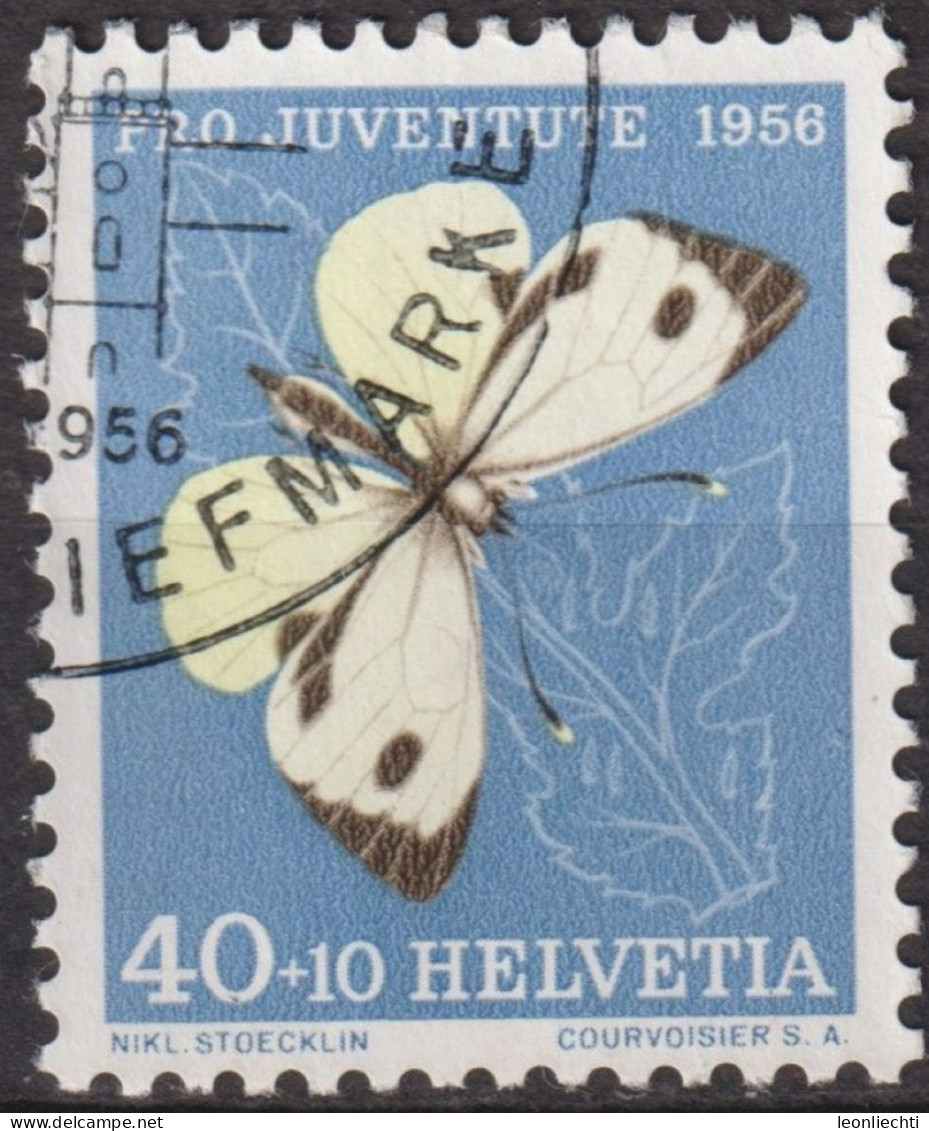 1956 Schweiz Pro Juventute ° Zum:CH J167,Yt:CH 585, Mi:CH 636, Kohlweissling, Schmetterling, Insekten - Used Stamps