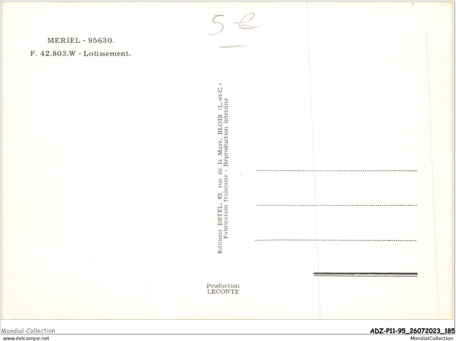 ADZP11-95-0937 - MERIEL - Lotissement - Meriel