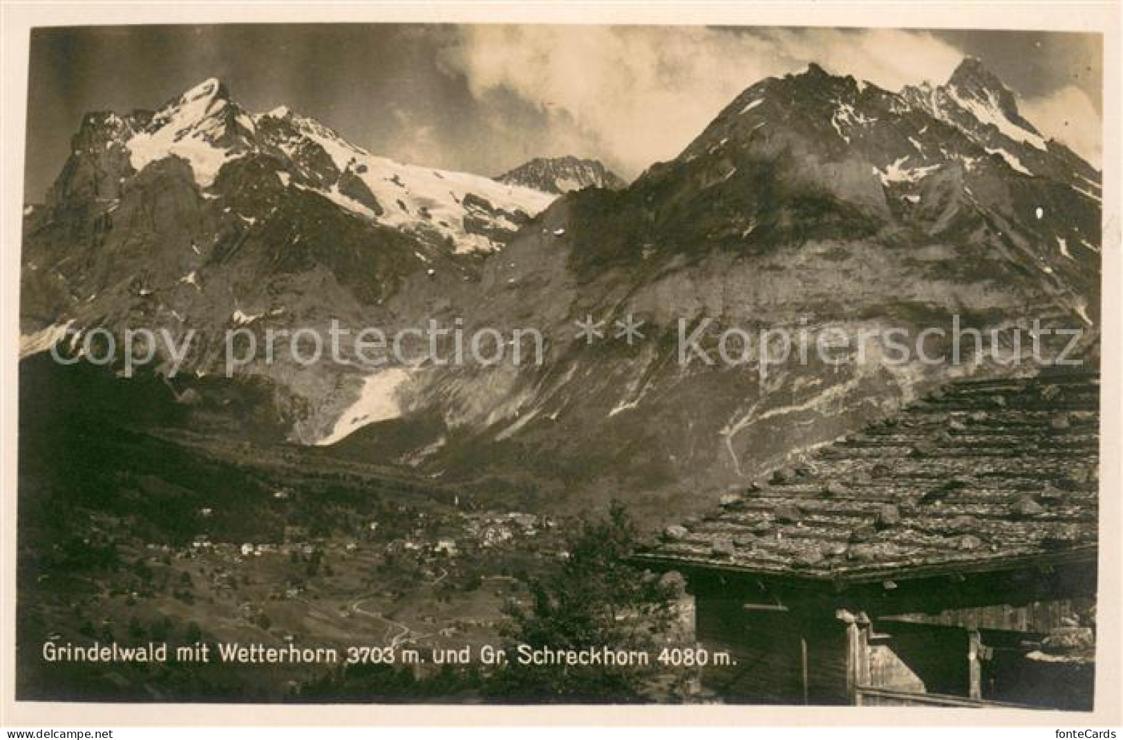 13623241 Grindelwald Mit Wetterhorn Und Gr Schreckhorn Grindelwald - Autres & Non Classés