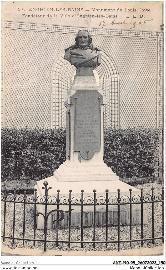 ADZP10-95-0842 - ENGHIEN-LES-BAINS - Monument De Louis Cotte Fondateur De La Ville D'enghien-les-bains - Enghien Les Bains