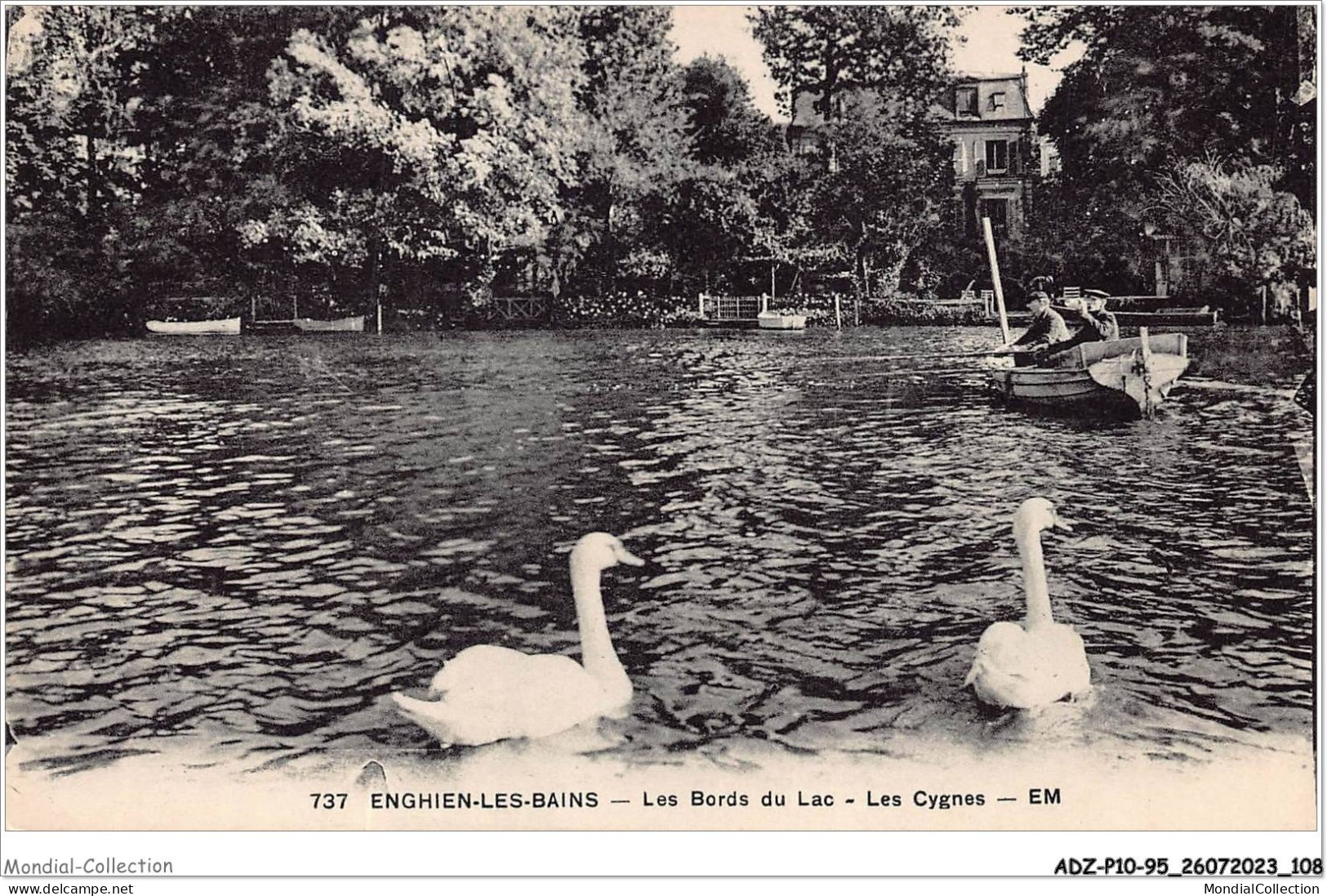 ADZP10-95-0821 - ENGHIEN-LES-BAINS - Les Bords Du Lac - Les Cygnes - Enghien Les Bains