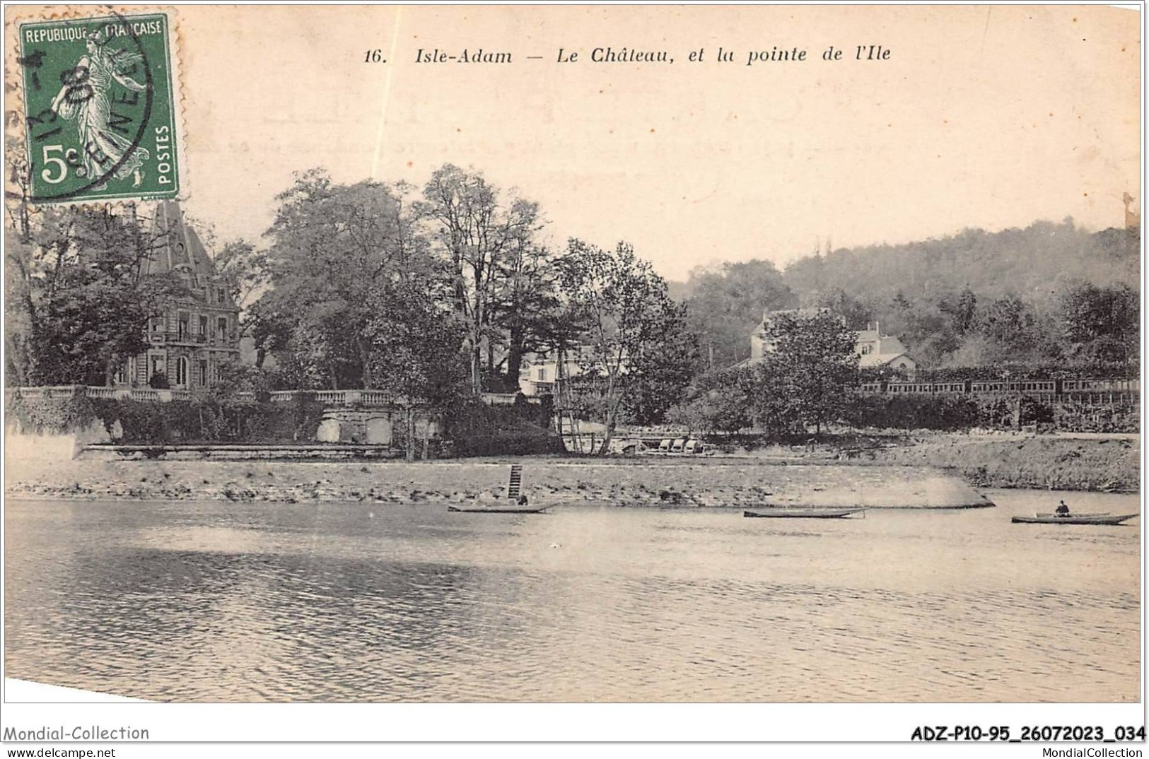 ADZP10-95-0784 - ISLE-ADAM - Le Château Et La Pointe De L'ile - L'Isle Adam