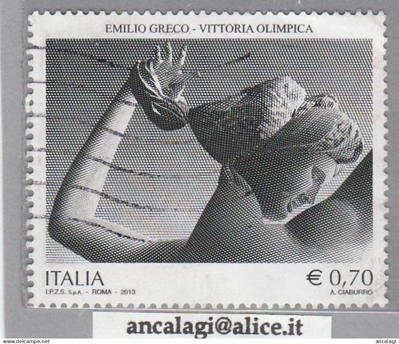 USATI ITALIA 2013 - Ref.1246 "EMILIO GRECO" 1 Val. - - 2011-20: Usados