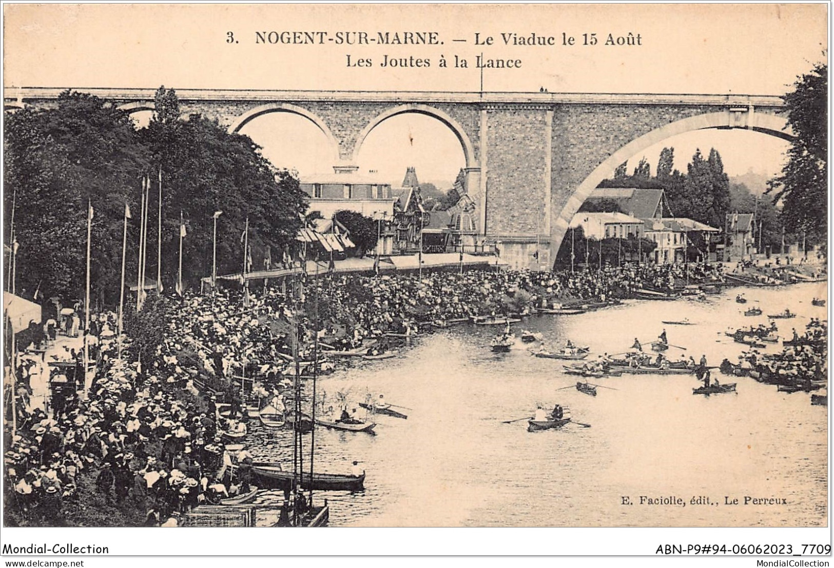 ABNP9-94-0784 - NOGENT-SUR-MARNE - Le Viaduc Le 15 Aout - Les Joutes A La Lances - Nogent Sur Marne
