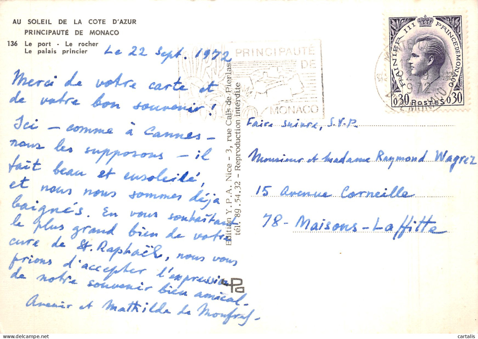 98-MONACO-N° 4413-B/0221 - Autres & Non Classés