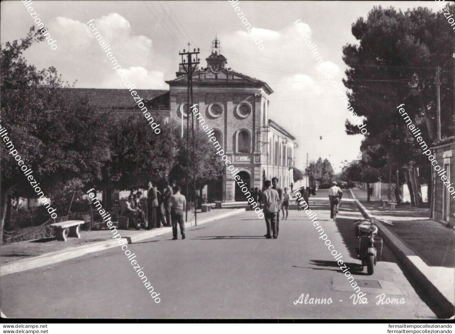 Aq600 Cartolina Alanno Pescara Via Roma  Provincia Di Pescara Abruzzo - Pescara