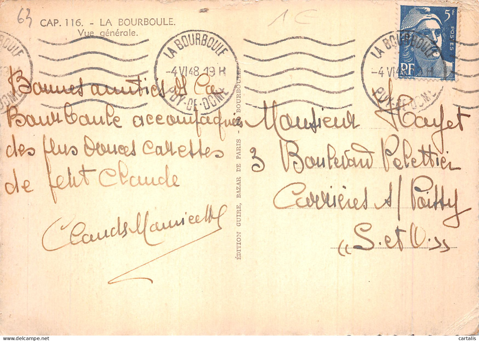 63-LA BOURBOULE-N° 4413-A/0211 - La Bourboule